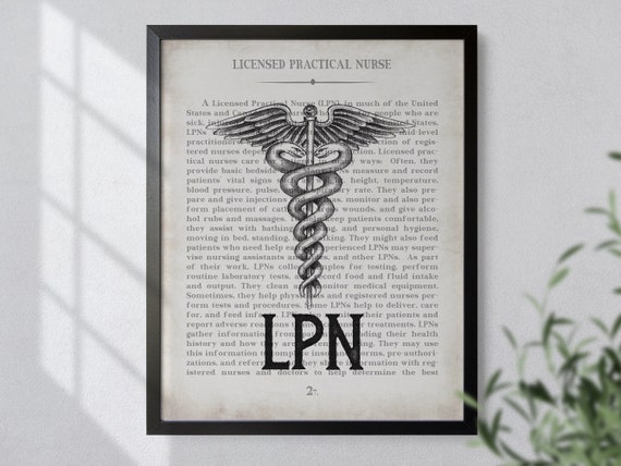 LPN Art Print Gift for Nurse Pin Ceremony and Practical Nurse 