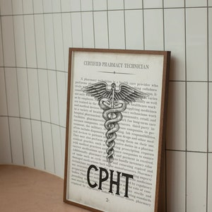 CPHT Pharmacy Tech Art Print Pharmacy Student Graduation Gift, Graduation Gift image 8