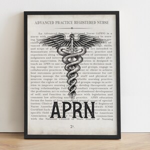 a medical poster with a cadus symbol on it