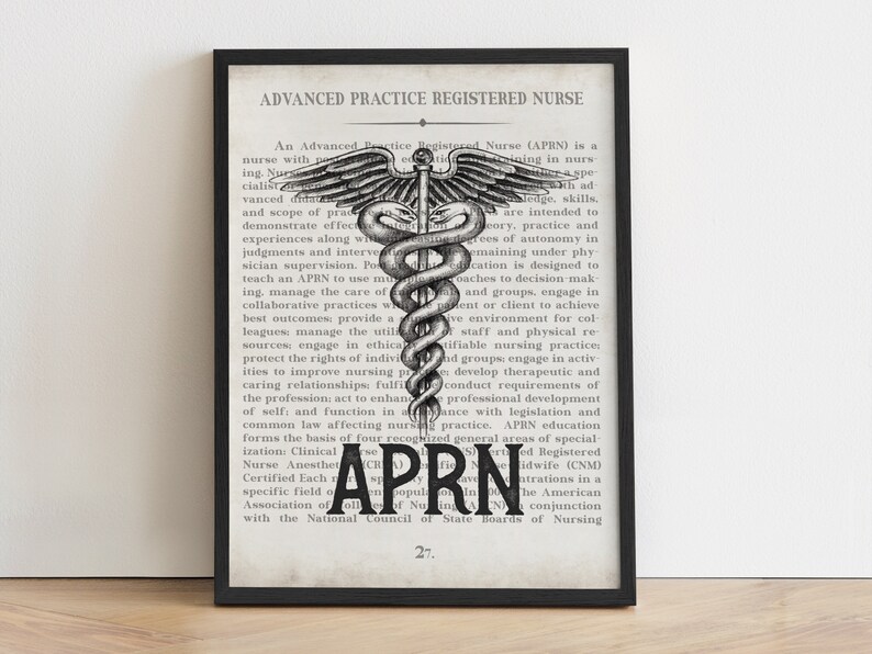 a medical poster with a cadus symbol on it