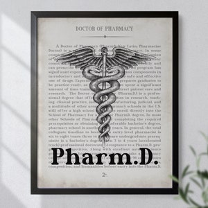 Pharmacist Gift PharmD Doctor of Pharmacy Vintage Pharmacy Art Print image 2