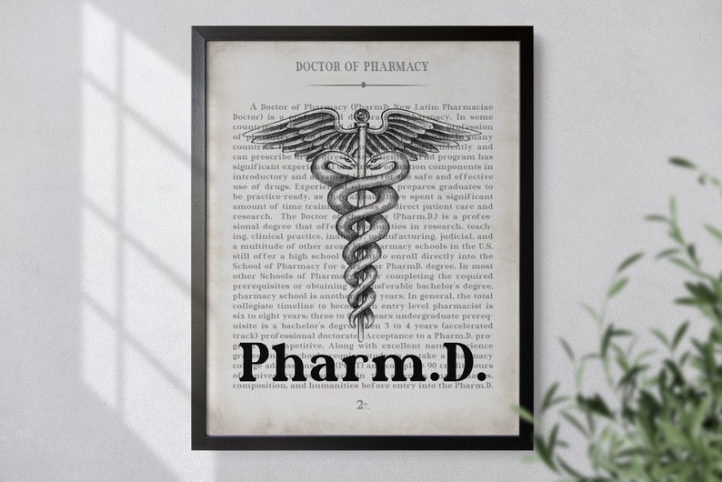 Pharmacist Gift PharmD Doctor of Pharmacy Vintage Pharmacy Art Print image 2