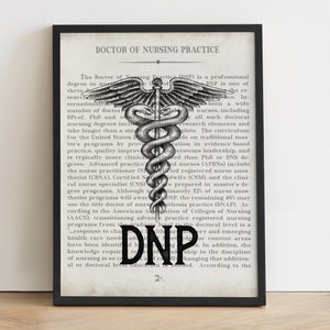DNP Doctor of Nursing Practice Art Print Unique Gift for DNP, Graduation Gift