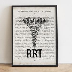 Respiratory Therapist Gift RRT   Art Print Unique Registered Respiratory Therapy Gift, Graduation Gift