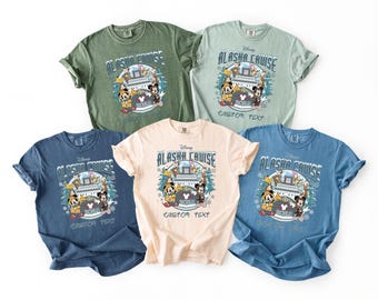 Comfort Colors® Retro Mickey and Friends Disney Alaska Cruise T-shirt, Disney Wonder Alaska Trip Tee, Disney Family Matching Cruise Shirt