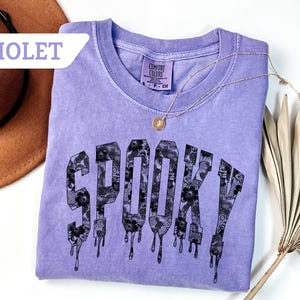 Comfort Colors® Halloween Spooky Shirt,Halloween Tshirt, Womens Halloween tee, Fall Shirt, Spooky Halloween Gift, Spooky Season Sweatshirt