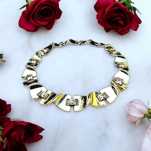 Vintage Silver Choker Collar Necklace