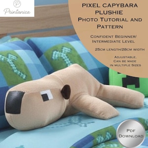 Pixelcapibara-knuffelpatroon: fototutorial blokknuffeldieren (pdf-download)