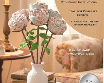 Memorial Rose Sewing Pattern: Fabric Flower Keepsake (PDF Download)