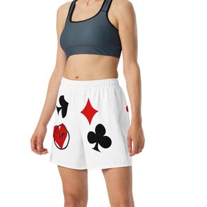 Symboles de cartes à jouer Short de sport unisexe All-over print Bas d'entraînement décontracté Running Gym