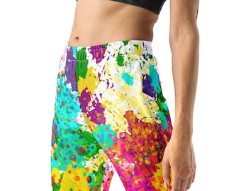Colorful Splash Women's Joggers: Trendy Athleisure Pants