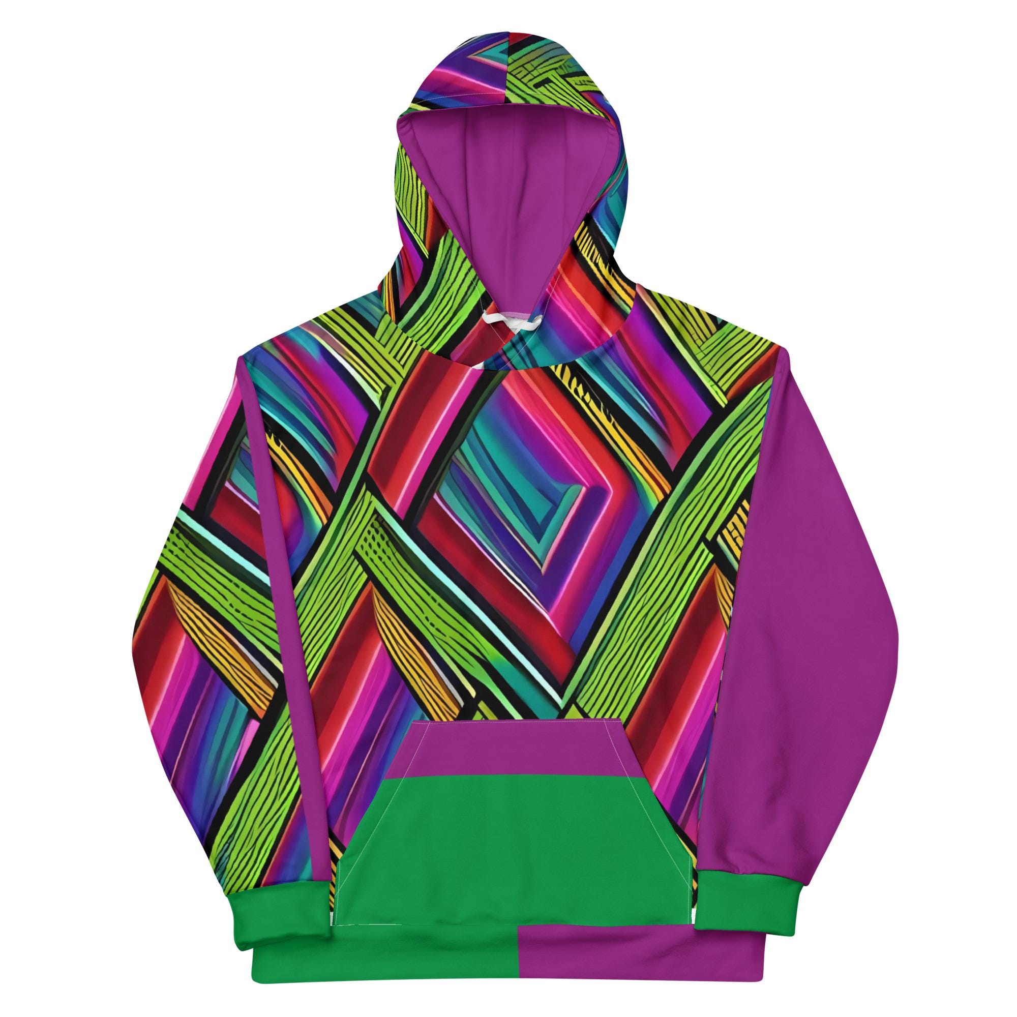 Zigzag Unisex Hoodie – Stylish Comfortable Pullover Sweatshirt for Men & Women, Casual Streetwear, Soft Fabric, Trendy Design