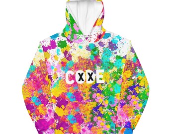 Colour splash Unisex Hoodie Lightweight Casual Sweatshirt for Men & Women, Cozy Pullover with Front Pocket, Perfect Gift for All Seasons