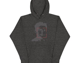 George Orwell Hoodie Men’s Framed Face Recognition Sweatshirt Literary Gift Novelty Pullover