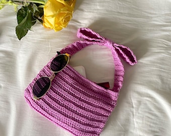 The Bloom Bow Bag Crochet Pattern — PDF Download | Beginner Friendly, Girly, Cottagecore Bag Pattern