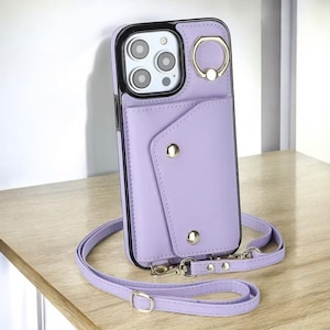 iPhone 16～7 ウォレットケース（ストラップ＆ジッパー付き）｜リングスタンド付きレザーカードホルダーフリップカバー｜SE 2022 XR XS 11 12 13 14 15