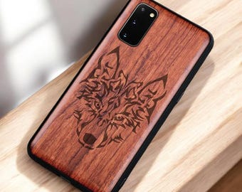 Ręcznie robione etui na Samsunga z drewna wilczego: Eco TPU Slim Cover