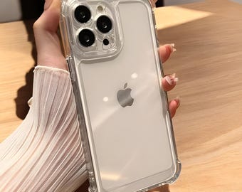 Luksusowe, wstrząsoodporne, przezroczyste etui na iPhone'a – miękkie, przezroczyste etui bumper do iPhone'a 16 15 14 13 12 11 Pro Max XR XS X 8 7 SE2