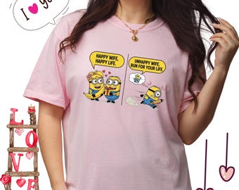 Happy Wife Happy Life Minion Shirt