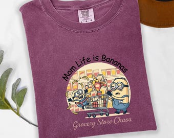 Funny Mom Shirt Grocery Store Chaos, Mom Life Is Bananas Tee, Chaos Mom T-Shirt