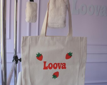 Strawberry Milkshake Cloth Bag, Pilates Bag