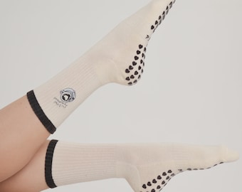 Espresso Addict Grip Socks, Pilates Socks