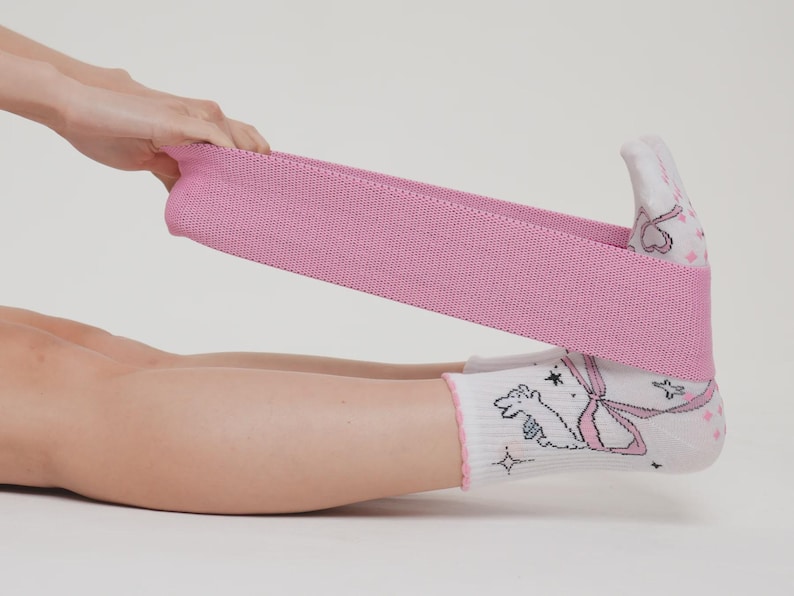 Cute Rabbit Grip Socks, Pilates Socks image 4