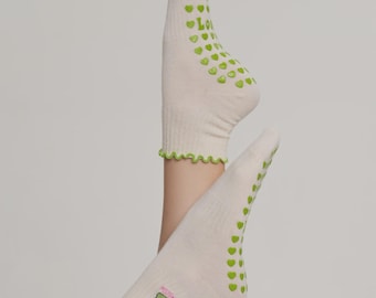 Calcetines antideslizantes Matcha Girlie, calcetines de pilates