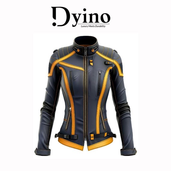 Chaqueta de cuero Moto Rider AI de piel de oveja original en color