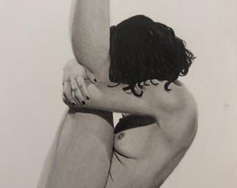 Dibujo a grafito: Gatito