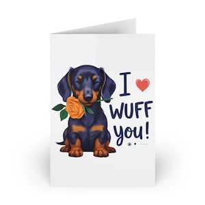 Jolie carte sur le thème des chiens, parfaite pour les amoureux des animaux de compagnie, pour un anniversaire, ou juste parce que - lot de 1 ou 10