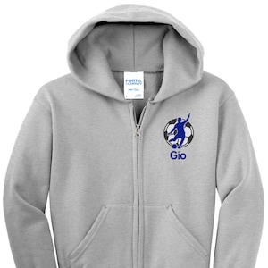 SOCCER PLAYER GIFT - Soccer Gifts, Personalized Soccer, Soccer Team Gift, Soccer Zip Up Hoodie, Soccer Sweatshirt, Soccer Gift