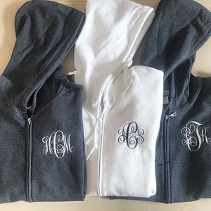 Personalized Embroidered Monogrammed Hoodie, Bridal Party Sweatshirts ...