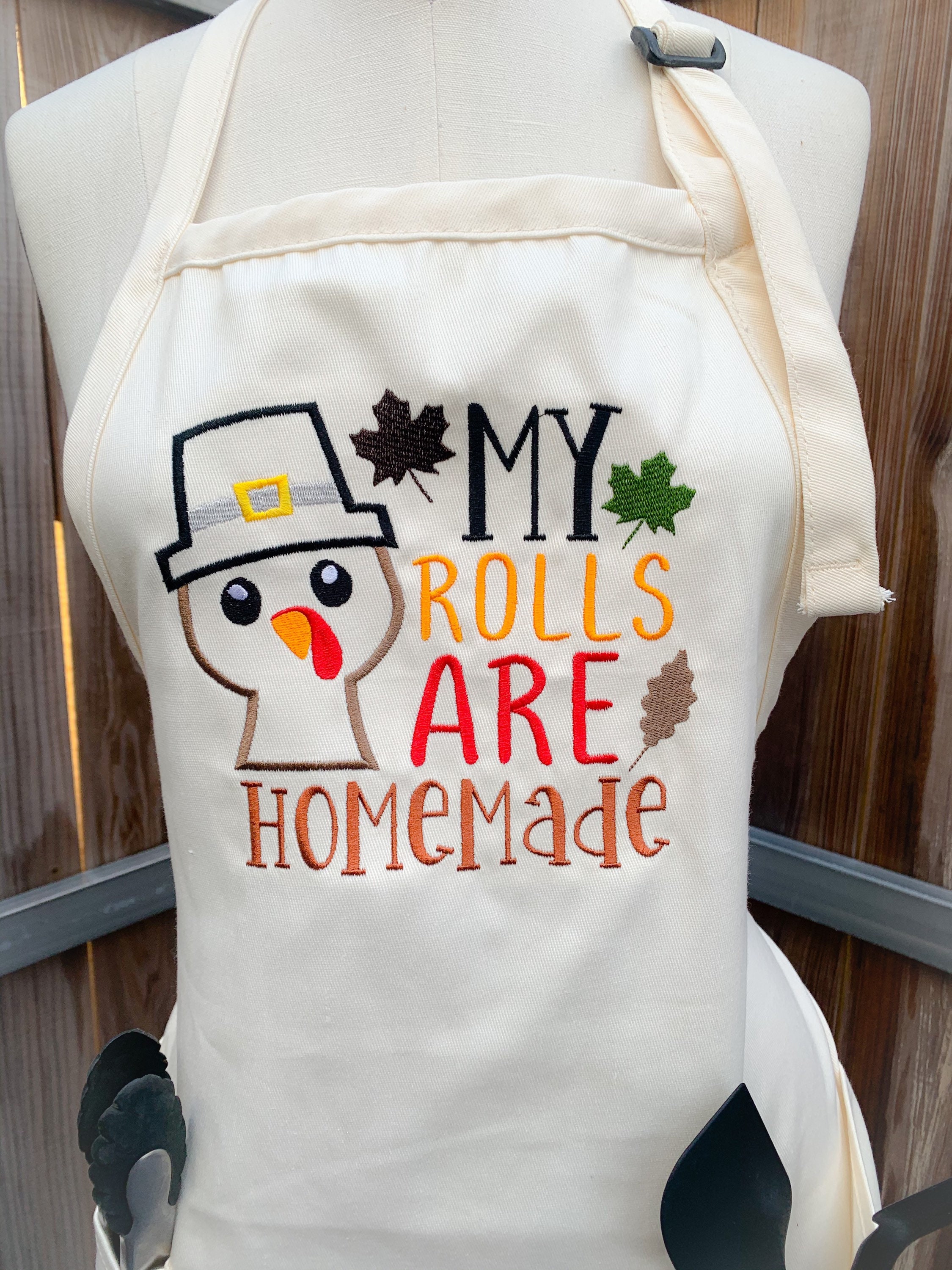 Cute and Funny Thanksgiving Apron Embroidered Thanksgiving | Etsy