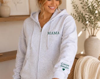 MAMA NAMES SWEATSHIRT - Mom Names Sweatshirt, Kids Name Sweatshirt, Custom Mom Gift, Personalized Mom Gift, Gift For Mom, Momma Sweatshirt
