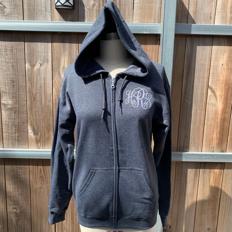 Personalized Monogram Embroidered Sweatshirt, Custom Hoodie Sweatshirt ...