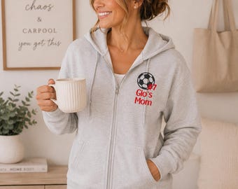 SOCCER MOM GIFT - Soccer Mom Hoodie, Soccer Mom Sweatshirt, Soccer Mom, Gifts For Mom, Soccer Mom Jacket, Custom Soccer Gift