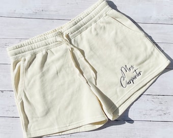 MRS. NAME SHORTS - Bridal Shorts, Bride Shorts, Engagement Gift, Bridal Shower Gift, Bachelorette Gift, Custom Gift, Bride To Be Gift