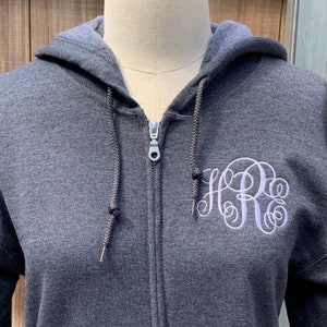 Personalized Monogram Embroidered Sweatshirt, Custom Hoodie Sweatshirt ...