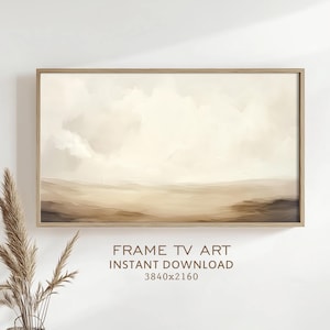 Frame TV Art Abstract Neutral Painting Screensaver Vintage Beige Farmhouse Cottagecore Muted TV Art Rustic Earthy Digital Download