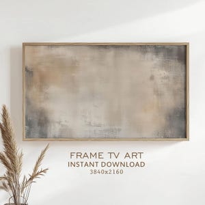 Frame TV Art Modern Linen Abstract Textural Painting Screensaver Farmhouse Cottagecore Charming TV Art Digital Download