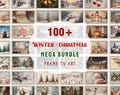 100+ Christmas Frame TV Art Set Winter MEGA Bundle Vintage Painting Santa Claus Art TV Screensaver Instant Download Holiday Decor