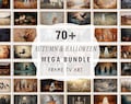 70+ Halloween Frame TV Art Set Autumn MEGA Bundle Ghosts In Wildflowers Witchy Spooky Fall Vintage Art TV Screensaver Instant Download