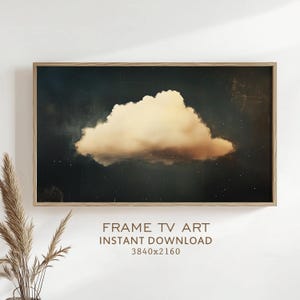 Vintage Cloud Painting Frame TV Art Rustic Screensaver Moody Dark Farmhouse Cottagecore Charming TV Art Digital Download