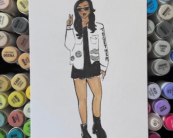 Mini Hand Drawn Concert Fasion Illustrations in Alcohol Marker