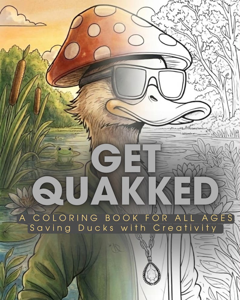 Get Quakked Coloring Book for Kids & Adults | Supports Wildlife Conservation image 2