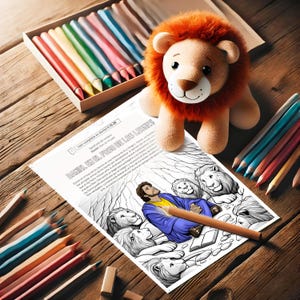 Children&#39;s Coloring Bible, Bible Stories, Christian Coloring Book for Kids, Church Activity, Sunday School