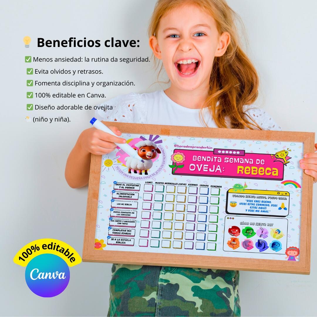 Editable Kids Routine Chart, Daily Planner for Kids, Chore List ...