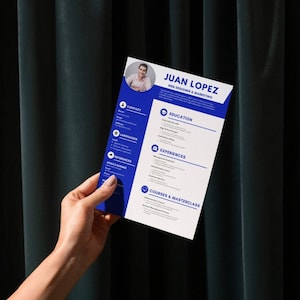 Editable Sorority Resume Template with Photo, Cover letter template, Sorority Resume editable in Canva.