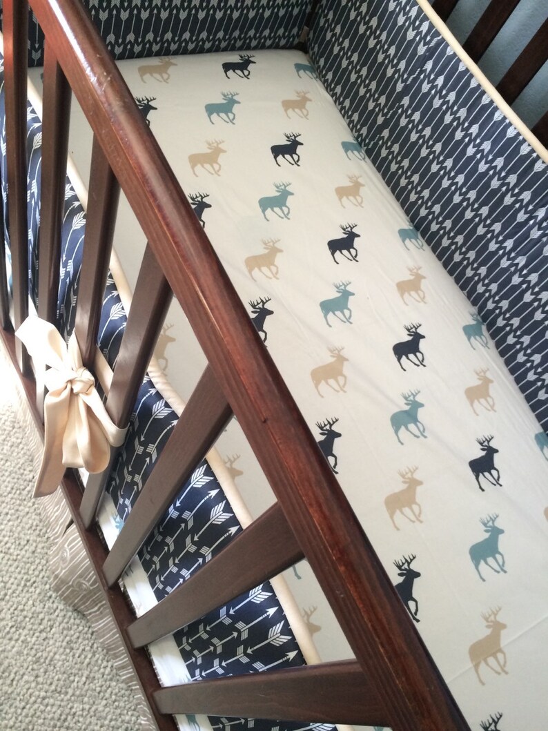 Crib Bedding Woodland Deer Crib Bedding Red Black buffalo Etsy